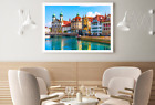 Boat On Lake In Switzerland City Print Premium Poster High Quality Choose Sizes