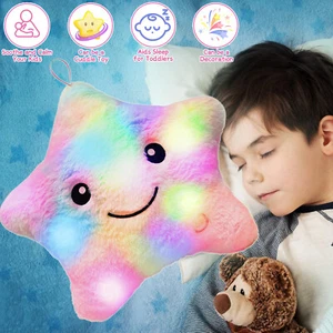 LED Leuchtendes Kissen Sternenkissen Kinder Sternförmiges Plüschkissen Geschenke - Bild 1 von 12