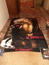 12 Monkeys 1995 promotional Movie poster  Brad Pitt Bruce Willis 24x36 original 