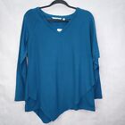 Soft Surroundings Madeline Draping Tunic Petite XS Caped Lagenlook V-Neck NEW
