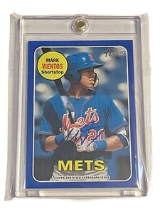 2018 Topps Heritage Minor League Edition Mark Vientos RC Real One Auto Blue /99 - Picture 1 of 2