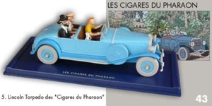 VOITURE TINTIN NUMERO 05 LINCOLN TORPEDO GRAND SPORT LES CIGARES DU PHARAON - Imagen 1 de 11