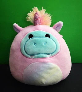 Squishmallows Hippo The Hank in Pink Unicorn Costume 7.5” Plush Toy Kellytoy - Picture 1 of 3