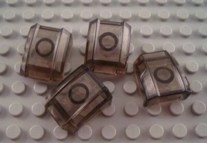 LEGO Lot of 4 Translucent Black 2x2 Curved Car Truck Vehicle Engine Bricks - Picture 1 of 1