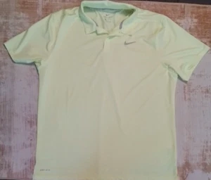 Nike Polo Shirt Mens XL Lime Green Golf Dri Fit - Picture 1 of 9
