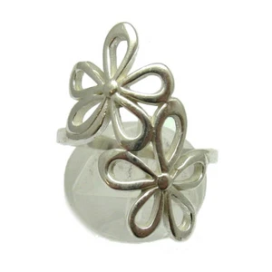 Handmade Sterling Silver Women's Ring Flower Hallmarked 925 Nickel Free - Picture 1 of 4