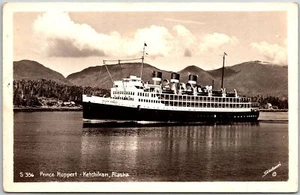 Foto postal Prince Ruppert Ketchikan Alaska Steamship Transportation RPPC - Imagen 1 de 2