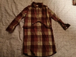 Jigsaw Burgundy Check Girls Shirt Dress With Belt 8-9 Years - Picture 1 of 3