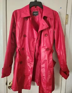 Womens Jacket Red Sean John Lightweight Trench Style Sz Medium LN Sexy Stylish - Picture 1 of 13