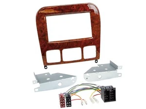 Einbauset Doppel DIN Autoradio für Mercedes S-Klasse 98-05 Holzoptik - Bild 1 von 3