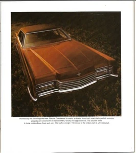 1970 LINCOLN CONTINENTAL AND CONTINENTAL MARK III - SALES BROCHURE - PERFECT!! - Picture 1 of 2