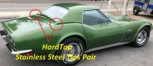 68 69 70 71 72 73 74 75 Corvette Hardtop Tips Pair NEW REPRODUCTION - Picture 1 of 4