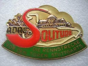 alte ADAC Plakette Kühlerplakette - Rennstrecke Schloss Solitude Stuttgart 1954 - Bild 1 von 4