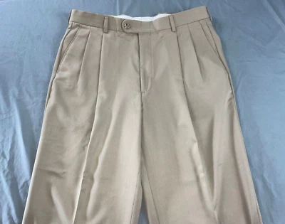 Pantalones de vestir Linea Naturale con doble pliegue con puños, pantalones. Beige, 36X28. Usado en excelente estado!! Foto 1 de 4
