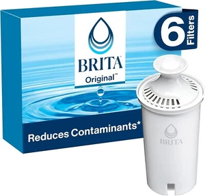 Brita Standard Water Filter for Pitchers & Dispensers, 6-Pack, Reduces Impuritie - Picture 1 of 10