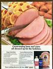 1984 Karo Syrup Hormel Ham Holiday Print Ad Hams And Yams All Dressed Up