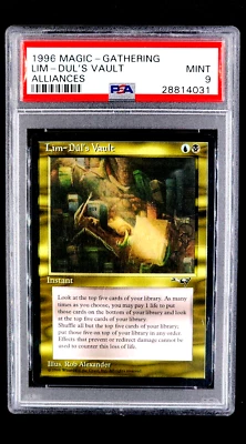1996 MtG Magic the Gathering Alliances Lim-Dul's Vault PSA 9 *Only 11 Higher* - Image 1 of 4