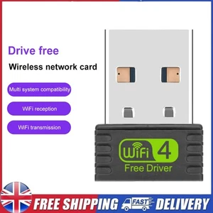 Carte réseau sans fil 2,4 GHz mini adaptateur WiFi USB 150 Mbps pour PC/ordinateur portable/ordinateur de bureau - Photo 1/11