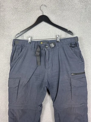 BC Clothing Pants Mens XL x 32 Gray Cargo Tactical Hiking Outdoor Convertible - Image 1 of 4