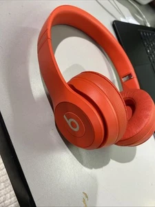 Beats Solo3 Wireless On-Ear Headphones (Citrus Red) FAULTY - Picture 1 of 12