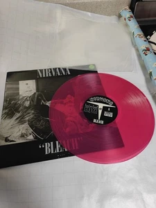 NIRVANA Bleach RARE Limited Ed Pink Translucent Vinyl 1992 US Sub Pop SP34 EX - Bild 1 von 1