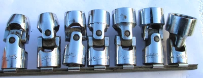 Williams 7Pc 3/8" Drive 12Pt Swivel Universal Flex Socket Set 3/8"- 3/4"  USA - Image 1 of 4