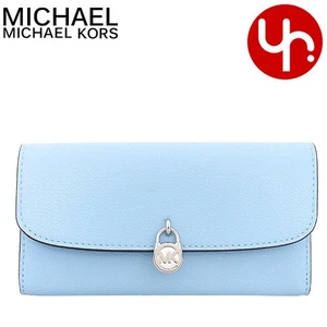 Michael Kors Hamilton Large Continental Wallet 35S5SHME9L Light Sky Outlet - Picture 1 of 3