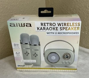 Altavoz Karaoke Inalámbrico Retro Aiwa 2 Micrófonos NUEVO - Imagen 1 de 5