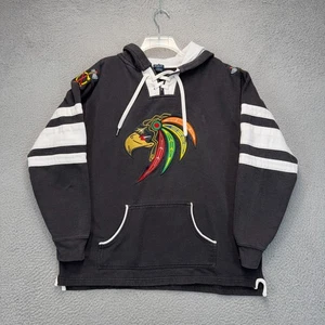 Chicago Blackhawks Hoodie Herren Large schwarz alternatives Logo Enza Kordelzug NHL - Bild 1 von 11