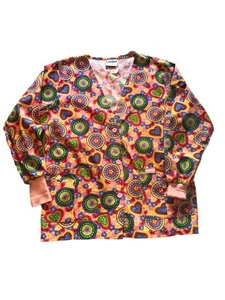 Landau Essentials Warm Up Scrub Jacket Womens Size Large Classic Fit Pocket - Picture 1 of 7