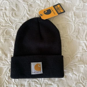 Neu mit Etikett Carhartt Kleinkind Säugling Baby Beanie Rodelmütze schwarz - Bild 1 von 5