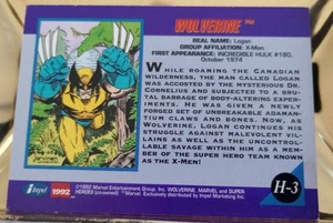 1992 MARVEL UNIVERSE HOLOGRAM #H-3 WOLVERINE X-Men Super Heros - Picture 1 of 22
