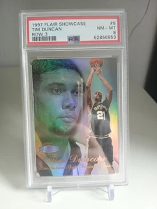Tim Duncan Rookie 1997-98 Fleer Flair Showcase Row 3 PSA 8 - Bild 1 von 1