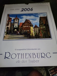 Vintage 2006 Rothenburg O.D.Tauber Calendar W Glossy Pictures For Each Month - Picture 1 of 14
