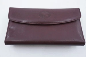 Vintage Buxton Burgund Kreditkarte Geldbörse Verschluss Münze Taschenrechner Anilin Ziege - Bild 1 von 7