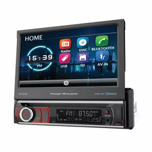 Power Acoustik PD-721B 1 DIN FLIP UP CD/DVD/MP3 Player 7" Bluetooth SD USB Input - Picture 1 of 7
