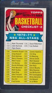 Lista de verificación de la NBA 1970/71 Topps #101 - 2 EX *190 - Imagen 1 de 1