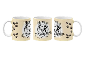 I Love My Dalmation Hund Becher und Untersetzer Set 10 Unzen Becher mit Smash Proof Box - Bild 1 von 2