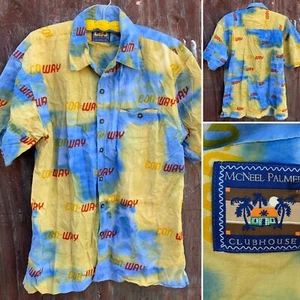 Vintage McNeel Palmer Clubhouse CON-WAY Collared Shirt All Over Print Size M - Picture 1 of 12