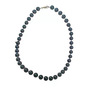 16" Black 1/4" Bead Necklace - Picture 1 of 6