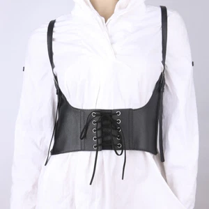 S-3XL Women Fashion Waist Belt Steampunk Underbust Cincher Corset Belt Straps - Picture 1 of 8
