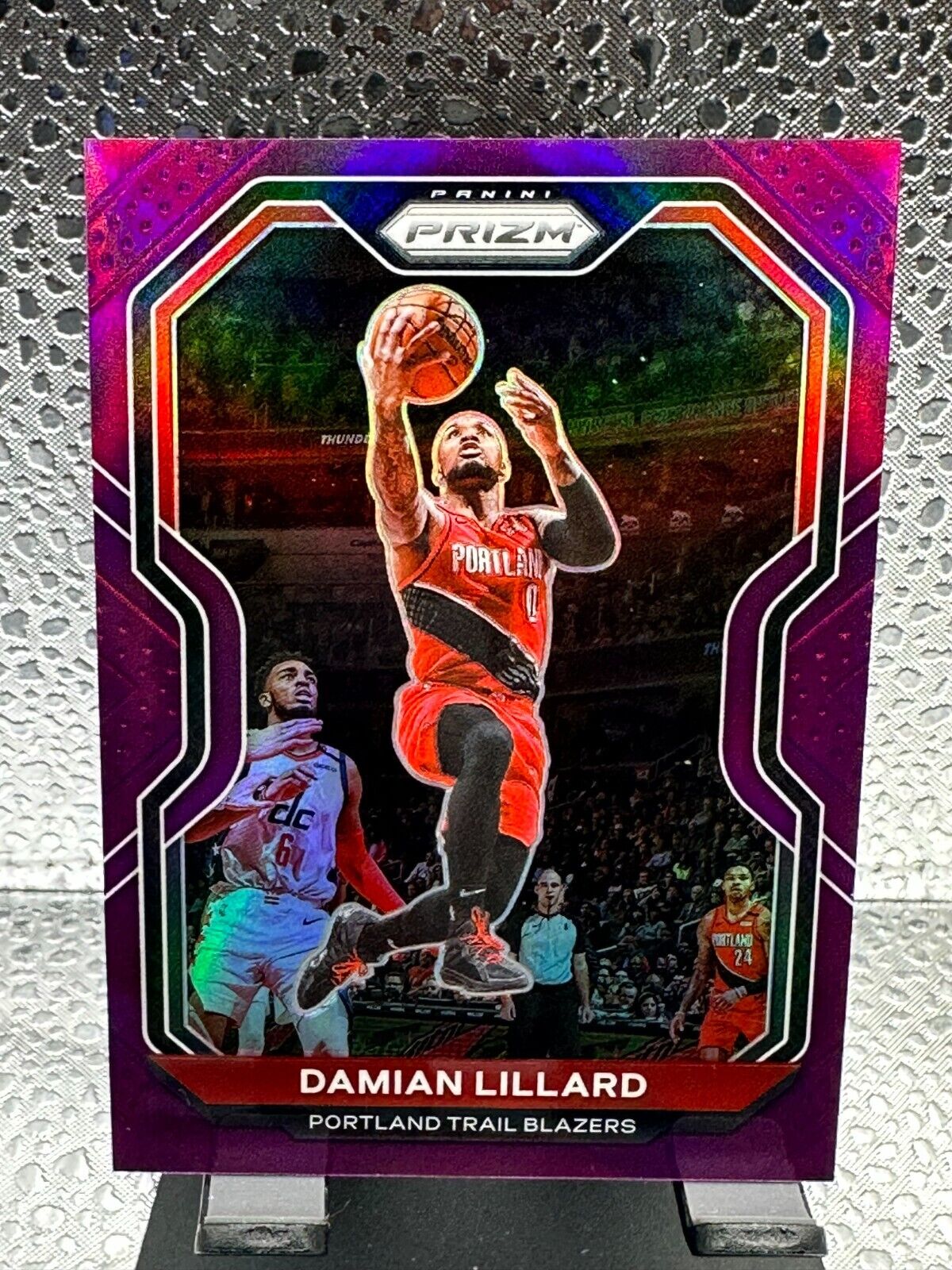 2020-21 Panini Prizm Basketball Damian Lillard Purple Prizm 66/99