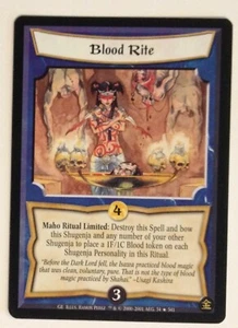 Blood Rite L5R Legend of the Five Rings CCG Gold Edition GE - Picture 1 of 1