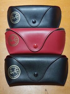 Lot Of 3 Ray Ban Black & Red Sunglass Case free shipping style France Preppy