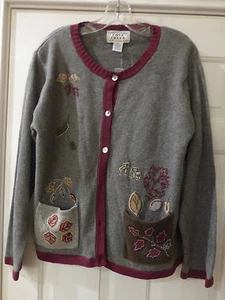 NWT COVE CREEK WOMENS KNIT CARDIGAN SWEATER SIZE LARGE--EMBELLISHED - Picture 1 of 2