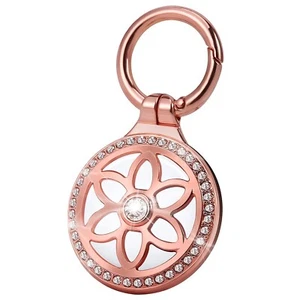 Apple AirTag Holder, Elegant Metal Airtag Keychain Holder Inlaid Rhinestone - Picture 1 of 9