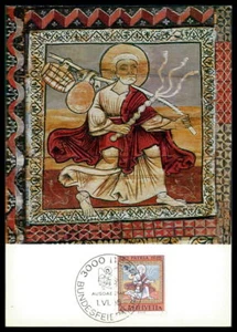 SUIZA MK 1966 PRO PATRIA PP ZILLIS IGLESIA CARTA MÁXIMA MC CM/m922 - Imagen 1 de 2