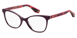 Marc Jacobs 284 0T7 52mm Plum Cat Eye Women's Rx Ophthalmic Eyeglasses Frame NWT - Picture 1 of 5