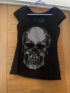 Philipp Plein T-Shirt. Ladies. XL. Crystal Skull - Picture 1 of 15