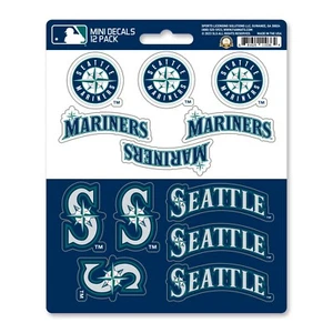 NEW DESIGN Seattle Mariners - Set Of 12 Sticker Sheet - Picture 1 of 1